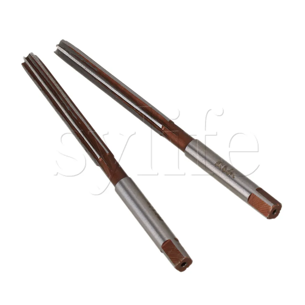 6mm Cutting Dia 6 Flutes HSS Hand Reamer Milling Cutter 92mm Long 2pcs