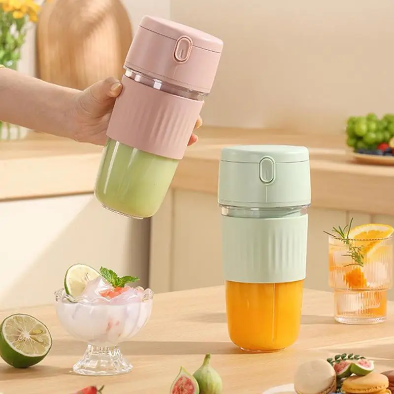 

500ml Portable Small Electric Juicer Stainless Steel 10 Blade Juicer Cup Juicer Fruit Automatic Smoothie Blender Kitchen Tools