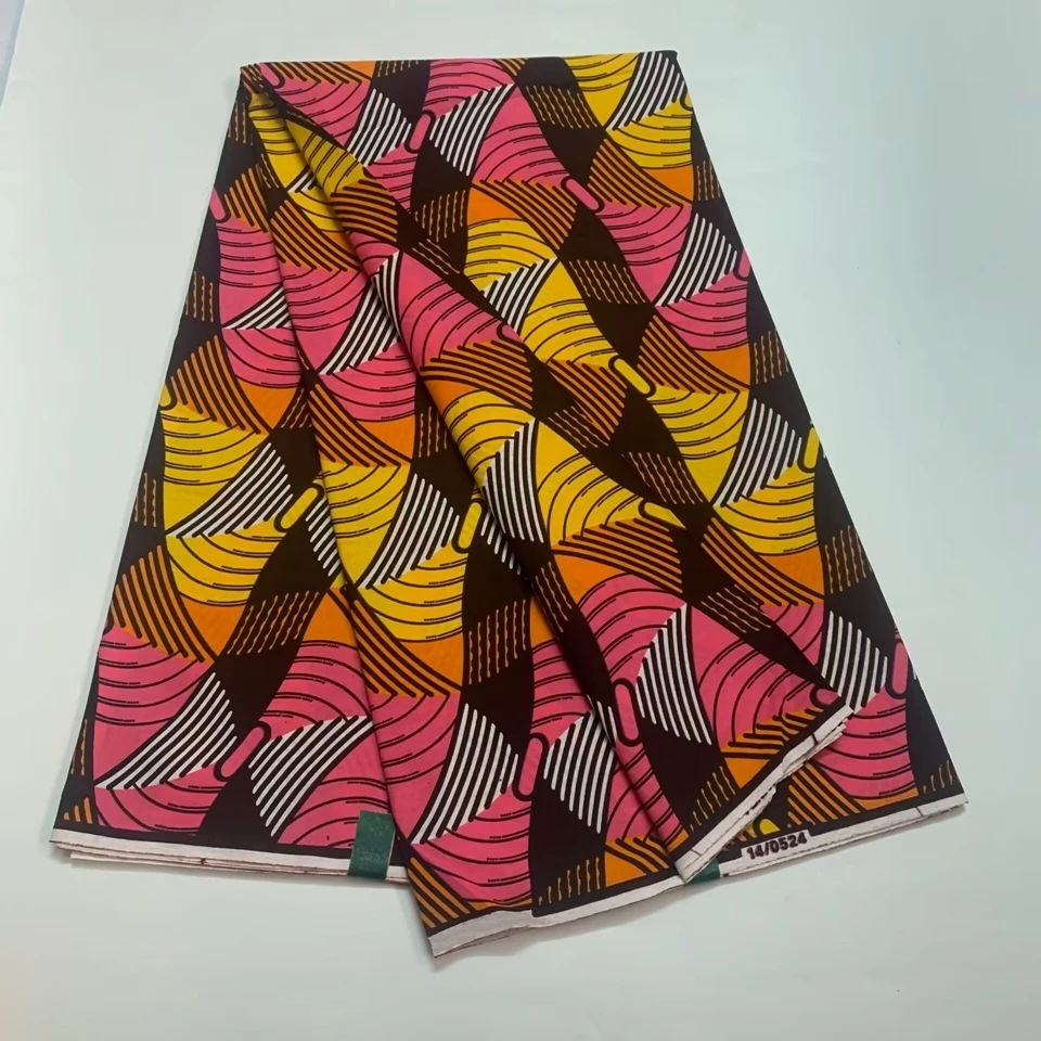 

Настоящая искусственная ткань с принтом, оригинальное Африканское платье из 100% хлопка, ткань из искусственного воска, Гана