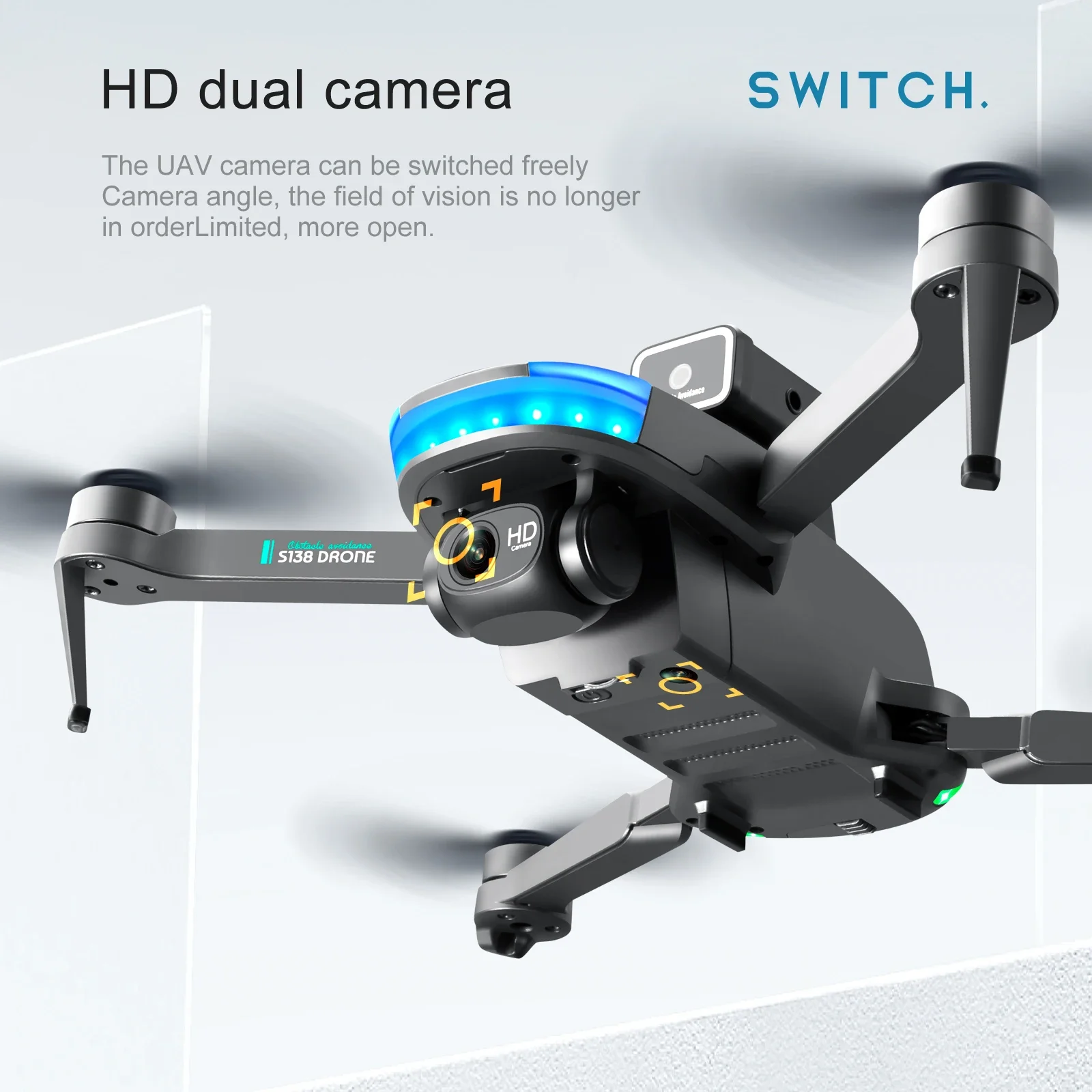 Drone S138 GPS 4K avec double batterie et évitement d'obstacles