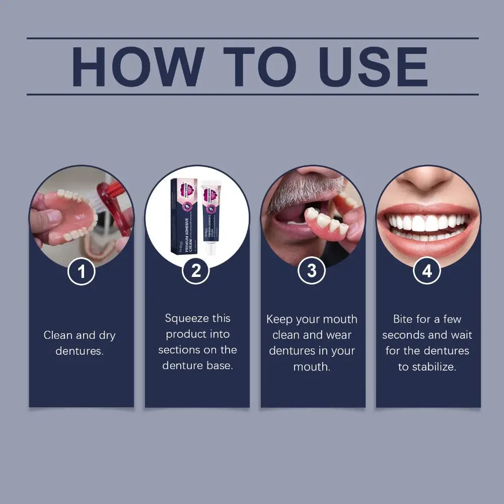 Denture Adhesive Cream Extra Strong Hold For Secure Comfort_voghion.com