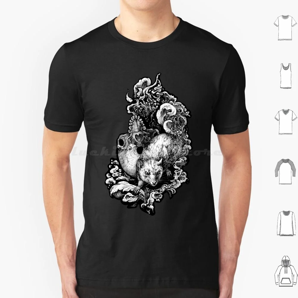 Maglietta Kontur Uomo Donna Bambini 6Xl Fantom Marcio Teschio Nero Punto Scuro Animali Da Lavoro Grafica