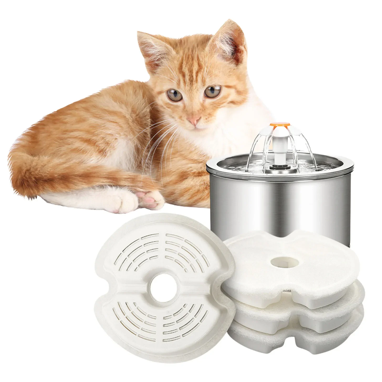

Cat Water Fountain Filter Automatic Pet Water Fountain Filter Replacement Activated Carbon & Cotton Replacement Filter for