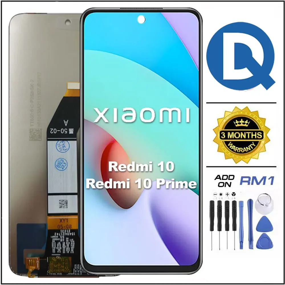 

Original LCD Display for Redmi 10 2021 and Redmi 10 Prime, Touch Screen Digitizer Replacement, Quality Touch Screen, 6.5 in