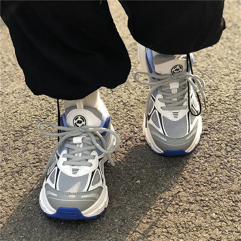 

New Summer Mesh Sneakers for Men Lace Up Breathable Comfortable Cool Running Shoes Street Style High Quality Casual Tennis Shoes