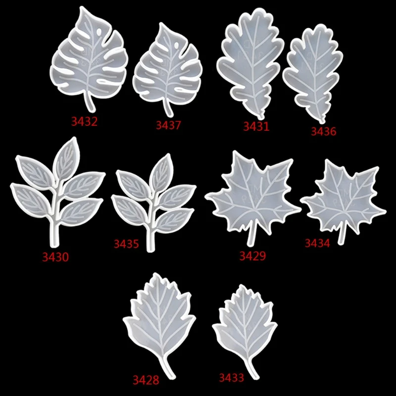 

10PCS Maple Leaves Epoxy Casting Silicone Mold Silicone Mold Resin Mold