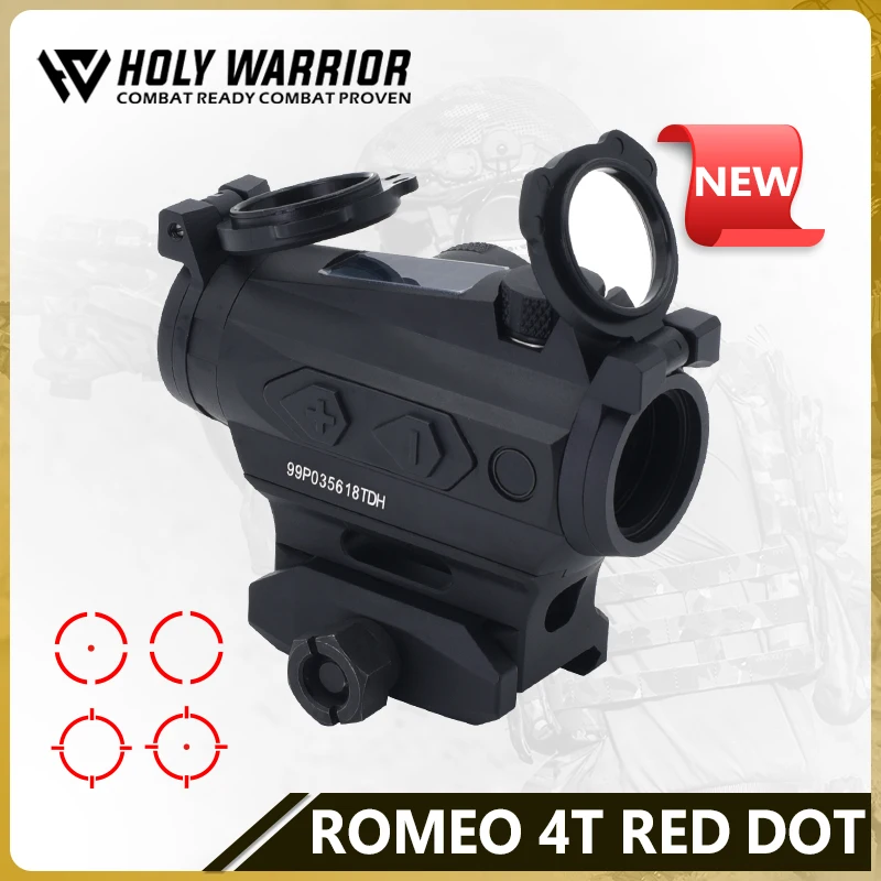 

Holy Warrior New ROMEO4T 1X20mm Tactical solar powered red dot sight 2 MOA 4 different Reticle