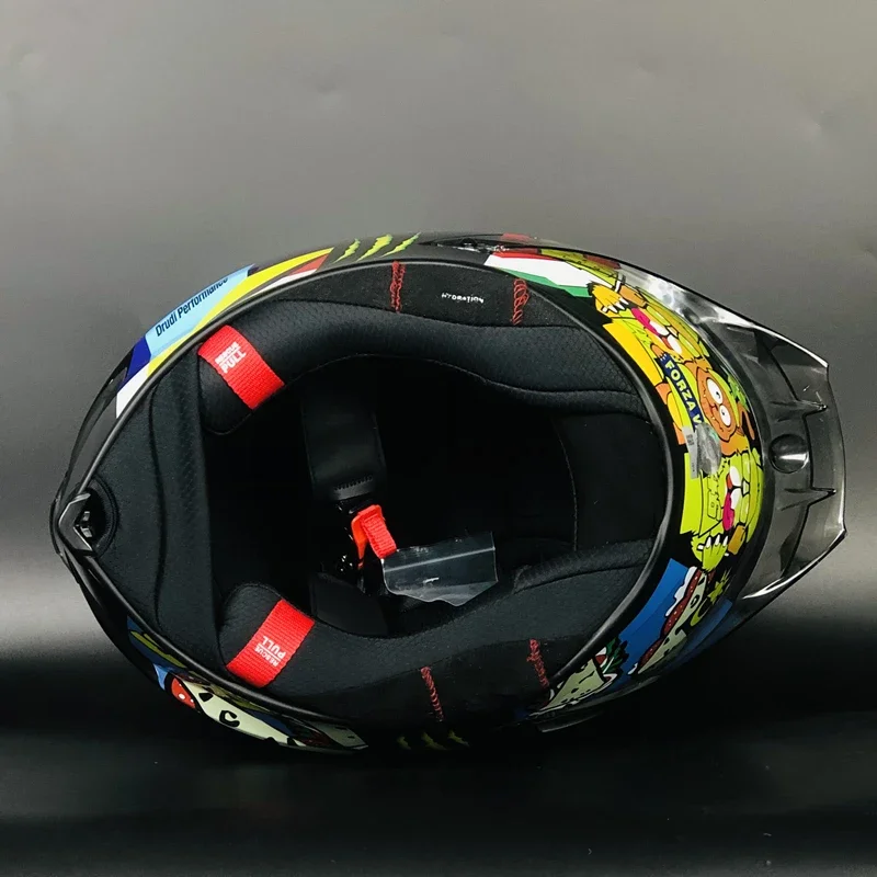Full Face Pista Motorcycle Helmet Misano Watermelon Motocross Racing Motobike Riding Helmet Casco De Motocicleta Four Season
