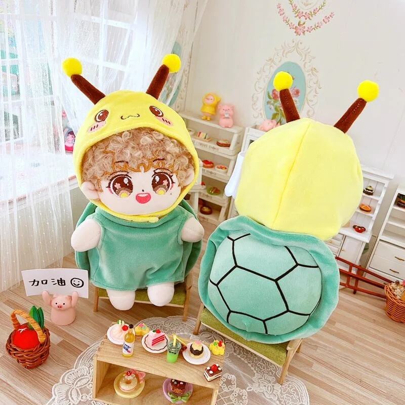 

20cm Cartoon Turtle Bee Plush Suit Boy Doll DIY Clothes Accessory Cute Stuffed Fat Body Cotton No Attributes Baby Children Doll