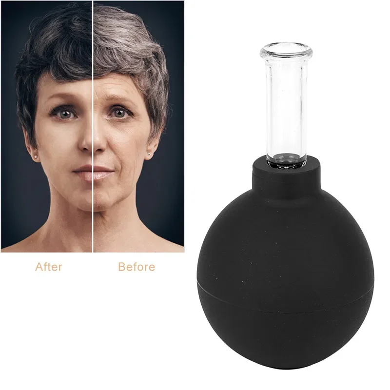 Black Vacuum Cupping Cups Set Rubber Head Glass Anti Cellulite Massage Medical Chineses Therapy Cupping Therapy Tool 4