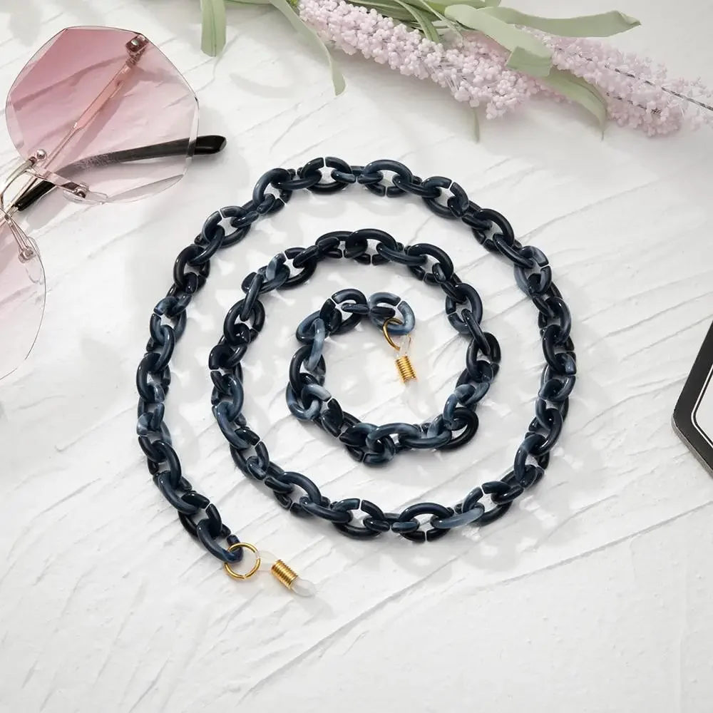 Teamer Leopard Acrylic Glasses Chain Women Men Face Mask Lanyard Fashion Chains for Mask Neck Holder Sunglasses Straps Cord Gift