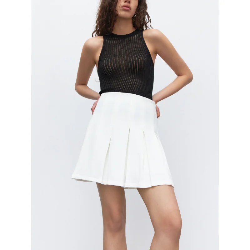 Summer Knit Hollow Out Tank Top Sleeveless For Women Slim Knitwear Pullover Women's Y2k Top Vest Slim Sexy Female Tank Top