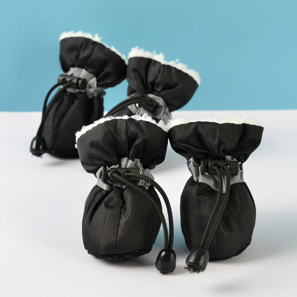 Title 22, 4pcs Shoes For Small Dogs Cats Warm Waterproof ...