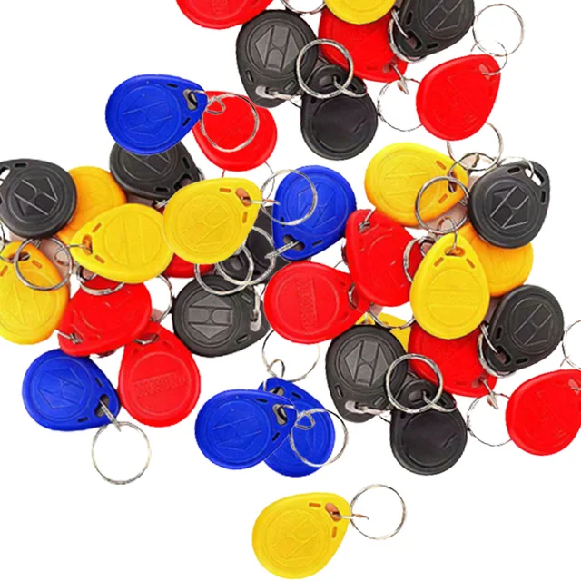 T5577 Rewritable Smart Keychain 125Khz Clone Tag RFID Copy Writer Token EM4305 Badge Proximity Ring EM ID Card 6