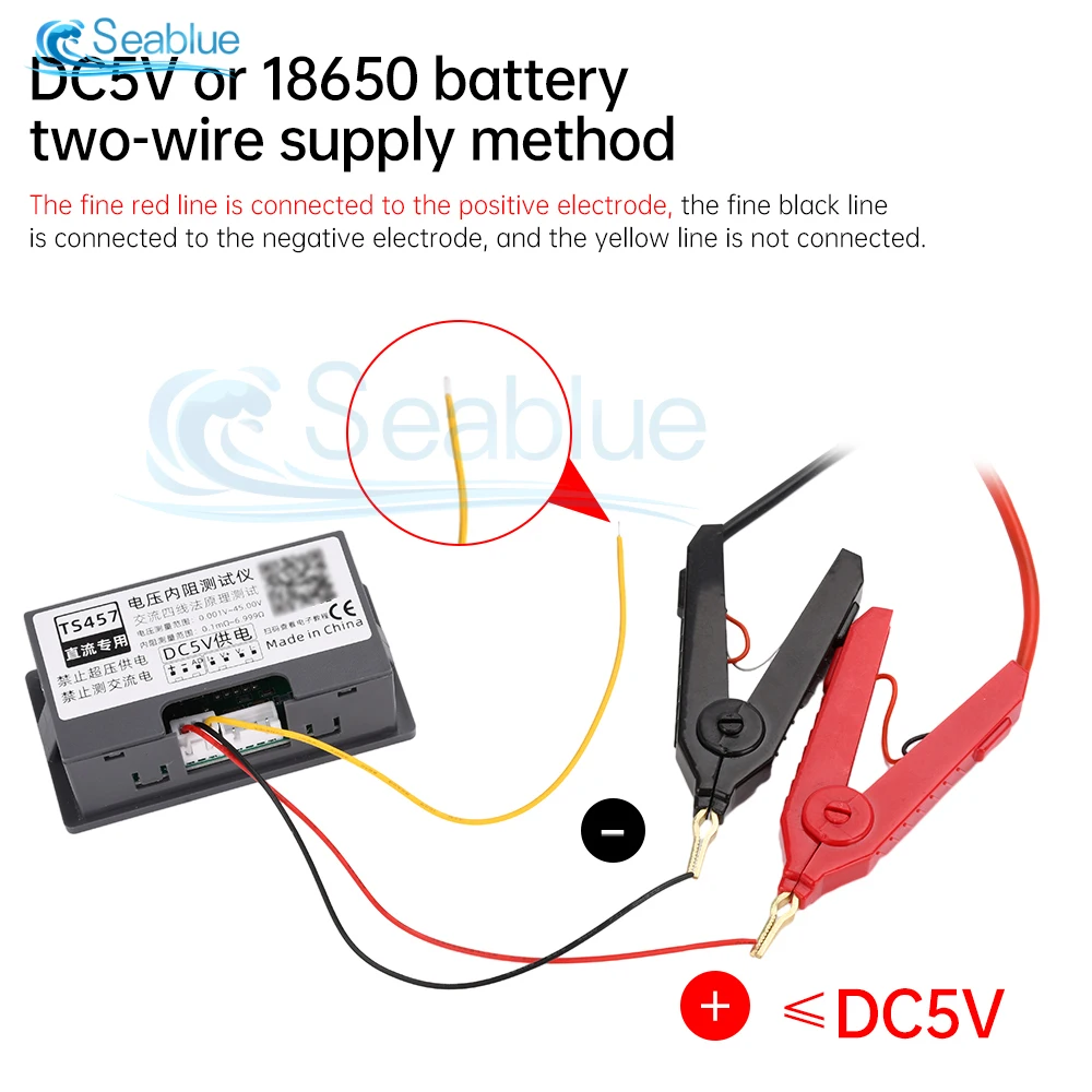 Original Four-line TS457 DC5V High-precision Lithium Battery Internal Resistance Meter Tester Quality Detector 18650 Dry Battery 4