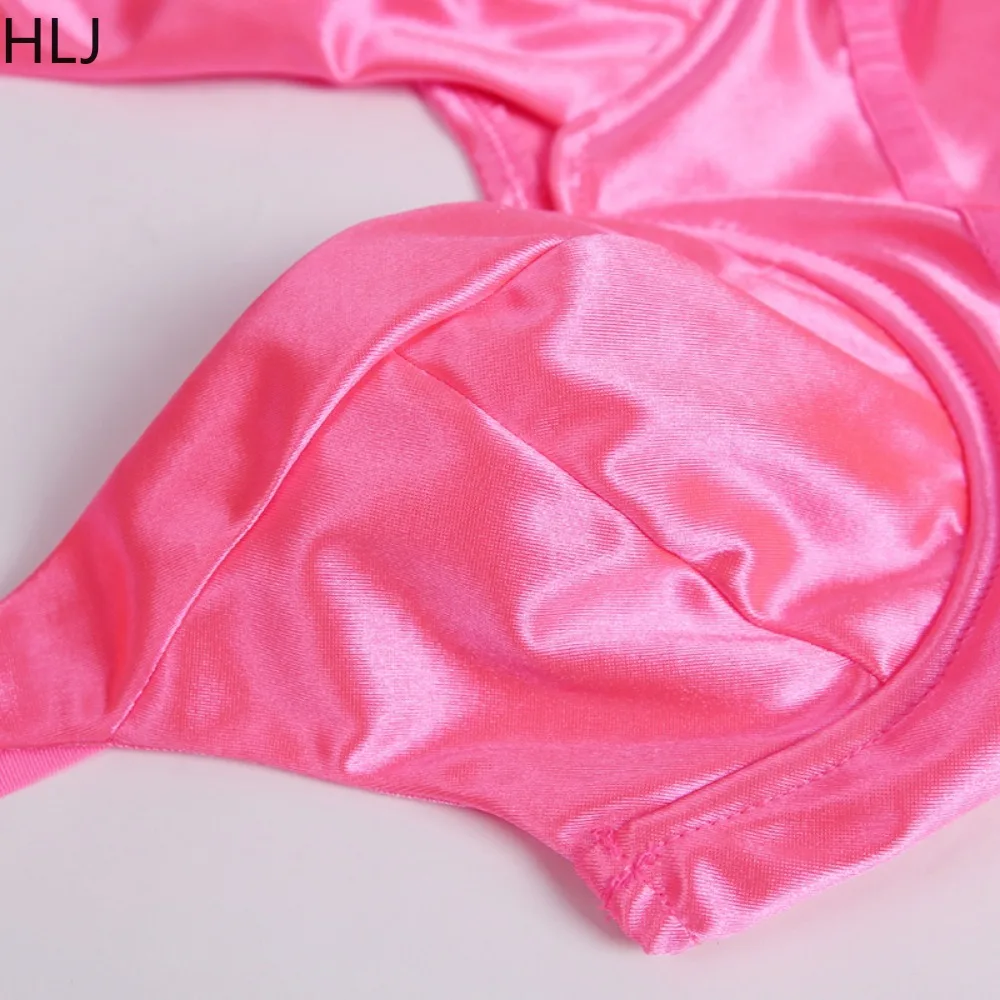 HLJ Spring New Sexy Deep V Bodycon Bodysuits Women Thin Strap Sleeveless Slim Rompers Casual Female Solid Color Backless Overall