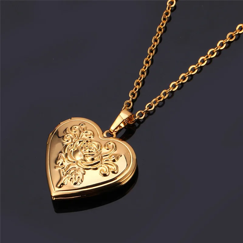Collare Heart Photo Locket Necklaces 