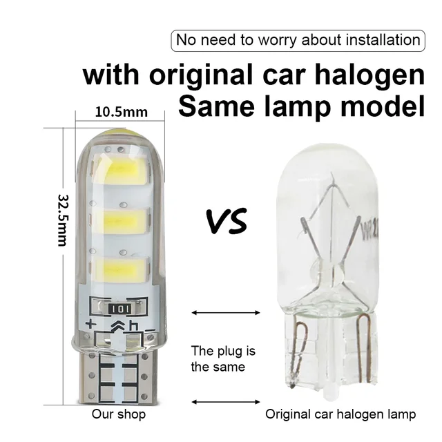 20pcs LED T10 Strobe Signal Bulbs 2