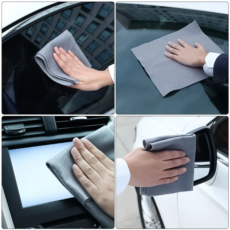 5Pcs Magic Cleaning Cloth Thickened Reusable Microfiber Washing Rags No Trace Glass Wipe Towel for Kitchen Mirrors Auto Windows microfiber towel microfiber cleaning cloths microfiber car towel microfiber towels microfiber washing towel car washing towel car drying towel drying cloth