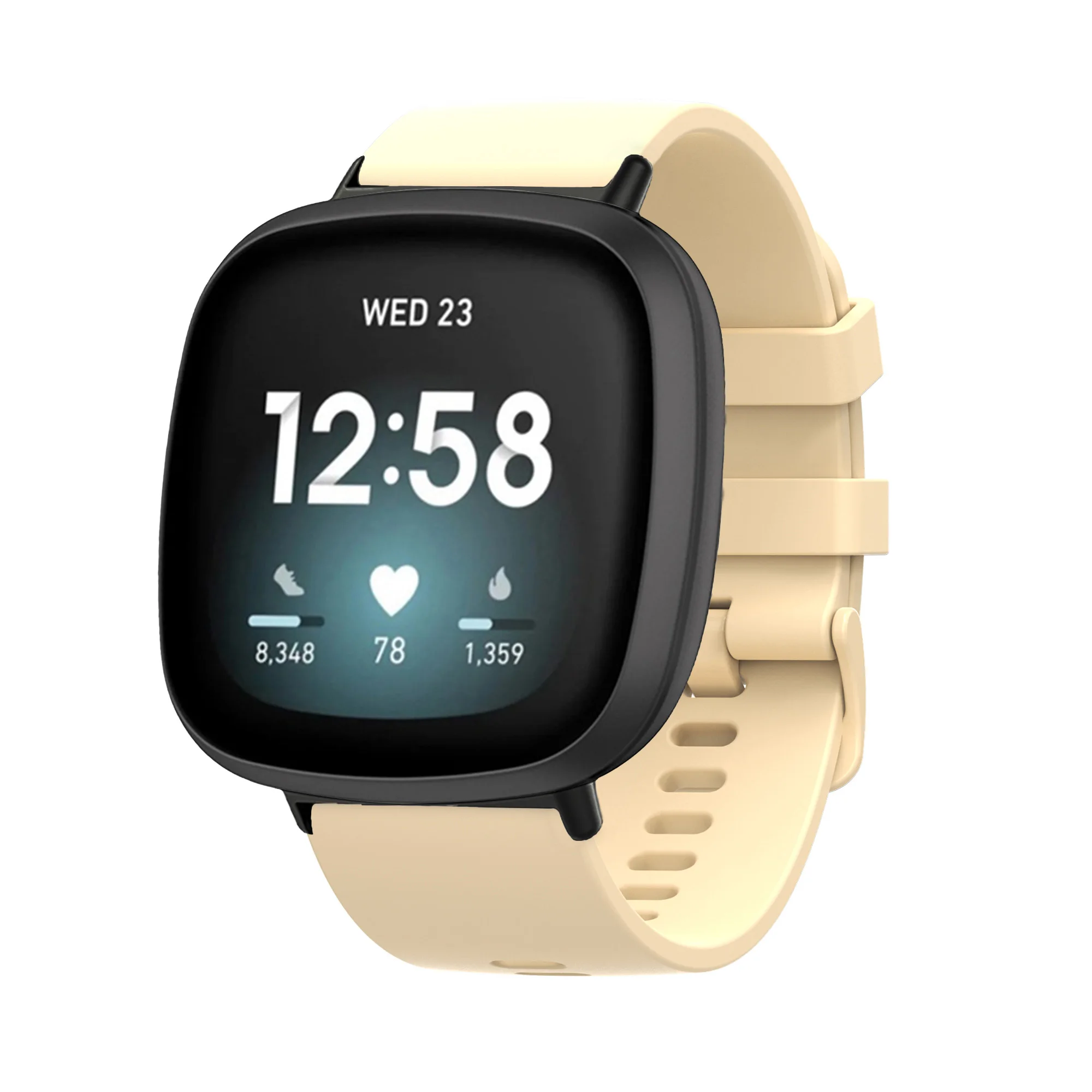 Silicone Sport Watch Band with Pin Buckle - Soft Replacement Bracelet
