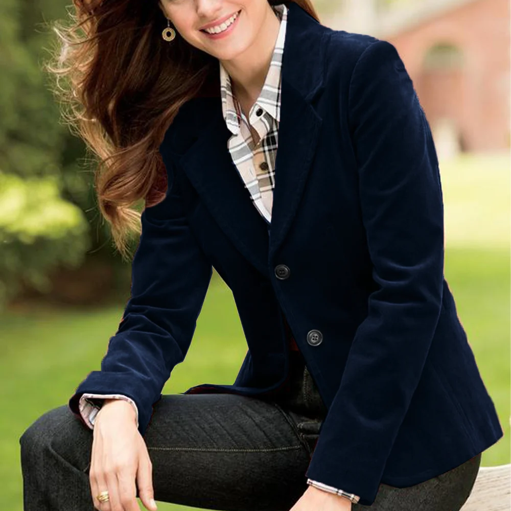 Luxury Blazers for Women Suede Single Breasted Elegant Stylish Women's Blazer Elegant Casual Tailor Made to Order Woman Clothing