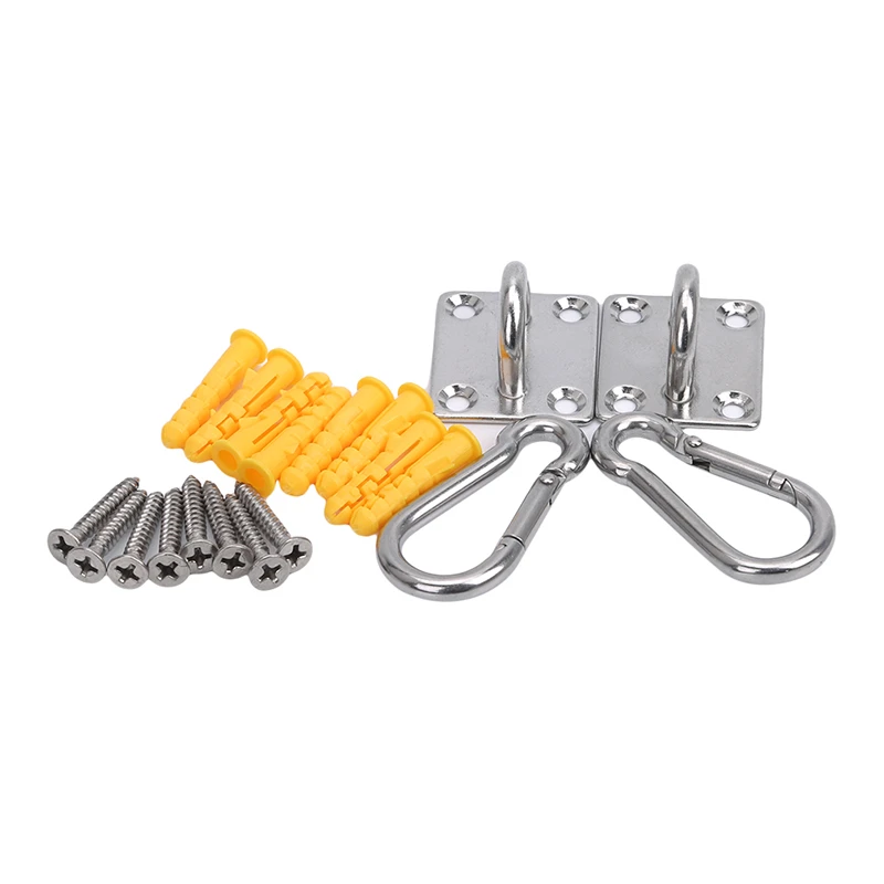 

2 Sets Of Suspended Ceiling Wall Mount U-Shaped Hook Stainless Steel Heavy Duty Multi-Function Quality Hammock Hooks Metal Base