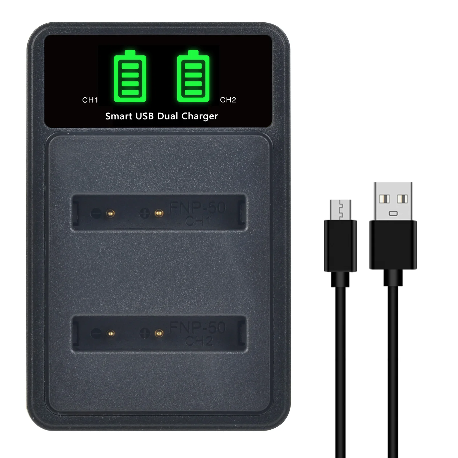 2 Batterie NP-50 E Caricatore USB Per Fujifilm - Compatibile Con X10, X20, FinePix - Foto 6