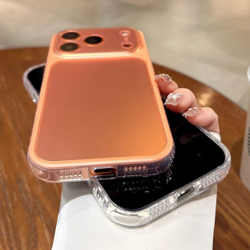 Luxury Aurora Laser Gradient Matte Case with Camera Control Button Cover