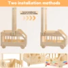 Wood Baby Shower Storage Basket Baby Basket with wheels Baby Shower Crate Closet Pretty Baby Shower Gifts Basket for Boys Girls 6