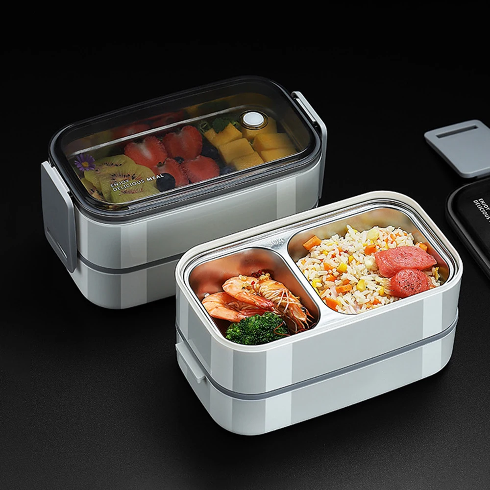 Lunch Box 1PC Stainless Steel Sealed Insulated Double-Layer That Students Can Heat In Microwave At Work