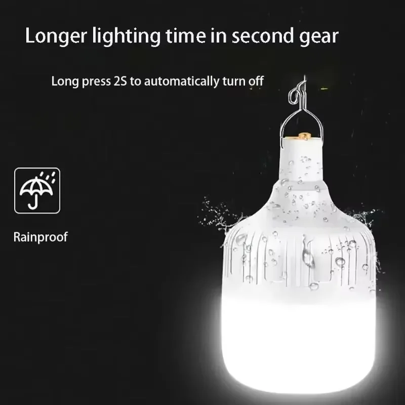 Portable Rechargeable Dimmable LED Waterproof Camping Brightness Light Outdoor Tent Light Emergency Night with Hook