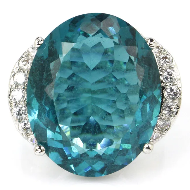 10g Real 925 Solid Sterling Silver Customized Ringss Fire Rainbow Mystic Topaz Green Amethyst Blue Topaz CZ Many Sizes 6-12