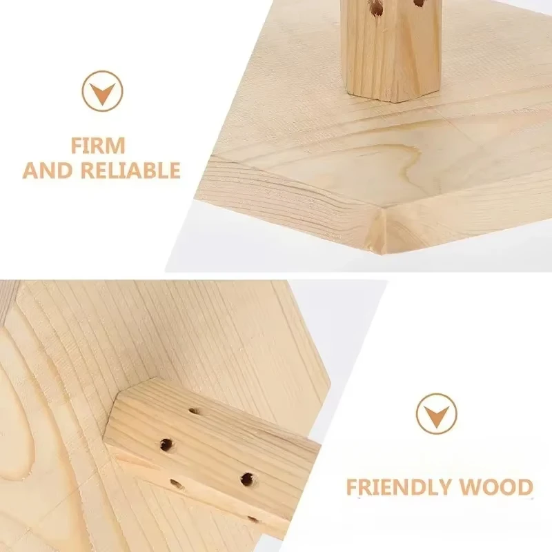 1pc Wood 360° Rotate Lollipop Holder Decorative Round Hole Earrings Display Stand Candy Holder 360 ° Lollipop Display Earrings 4