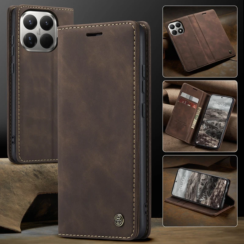 Luxury Flip Retro Leather Wallet Phone Cover with Card Slots