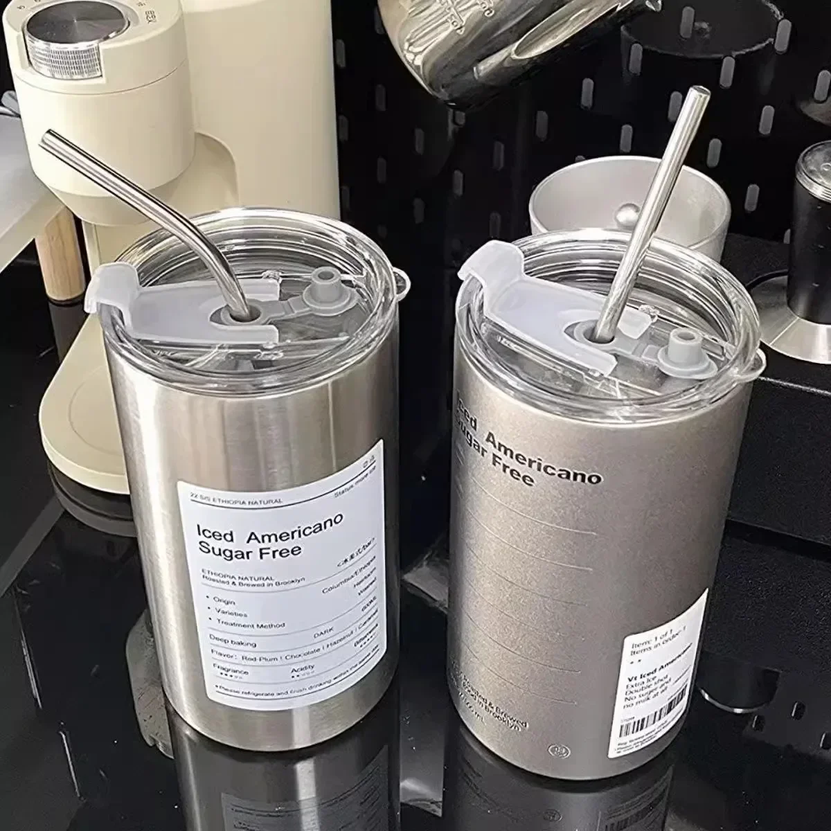 Stainless Steel American Insulated Coffee Cup Thermal Leak-proof Water Bottle With Lid Cup Double Layer Insulated Thermos Cup