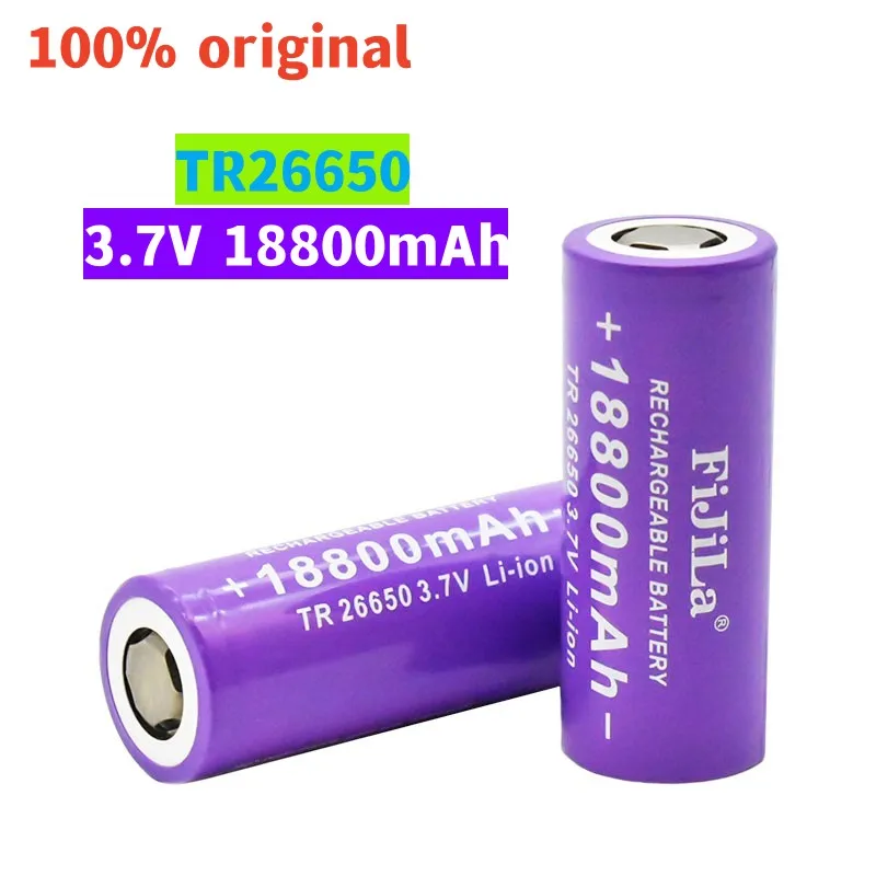

100% original new 26650 battery 18800mAh 3.7V 50A lithium ion rechargeable battery for 26650 LED flashlight + charger