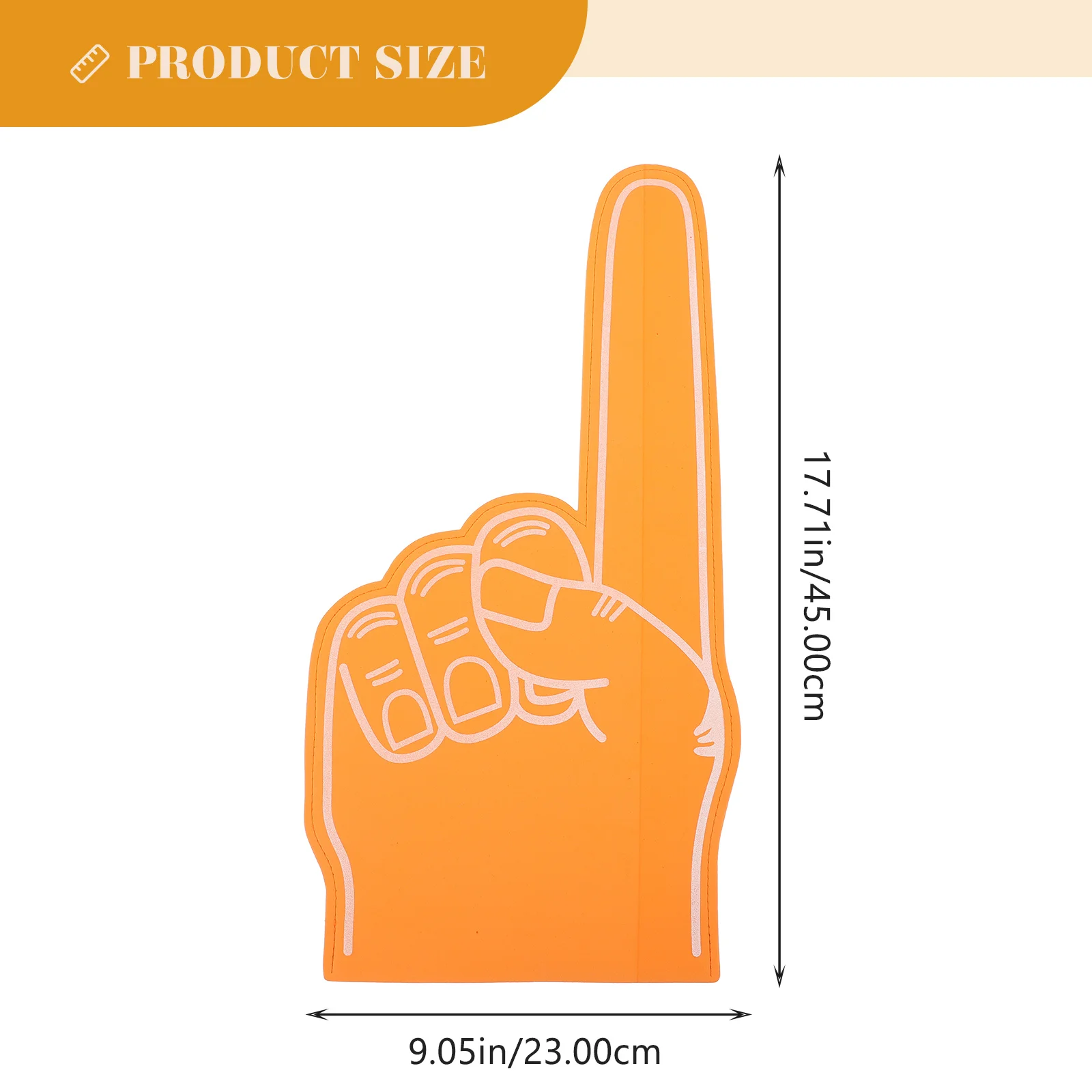 3 Pcs Foam Finger Cots Cheerleading Props Cheering Fingers Orange Pompom Competition Hand Sports Accessories