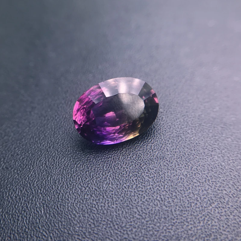 

Ametrine Loose Gemstone Quartz Crystal Oval 10*14mm Concave Birdnest Cut For Diy Fine Jewelry 925 Silver Gold Ring Mounting
