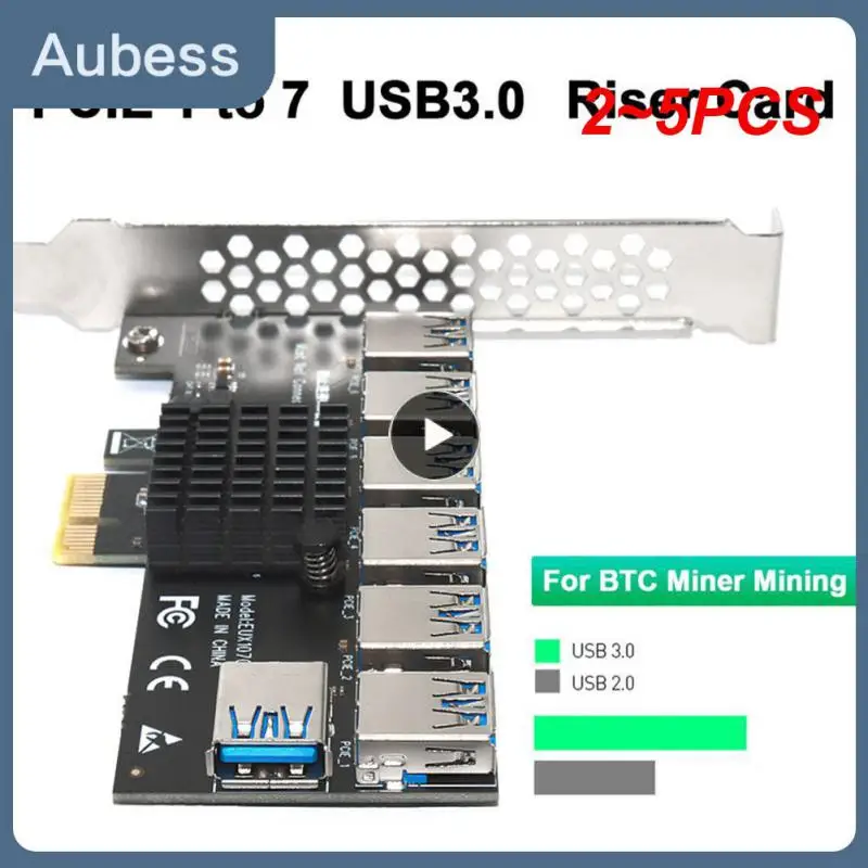

2 ~ 5 шт. Pci-e Райзер-карта, черный Pci-e слот, золотой Usb3.0, металлический, удобный для Windows Xp/7/8/10