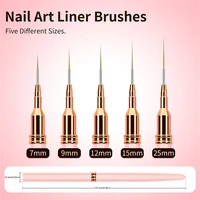 5 Pieces Set Liner Brush for Nail Art Painting,Fine Liner Brushes for Nails,Liner Nail Brush Set for Acrylic 2