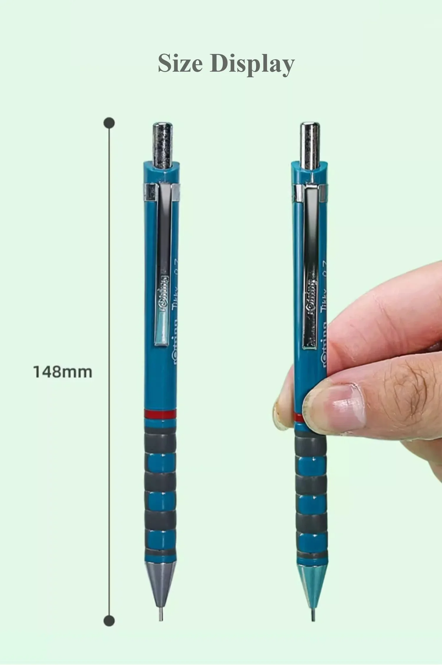Rotring Tikky Mechanical Pencils 0.5/0.7mm Lightweight Automatic Press Pencil Student Writing Drawing Design Activity Pencils 6