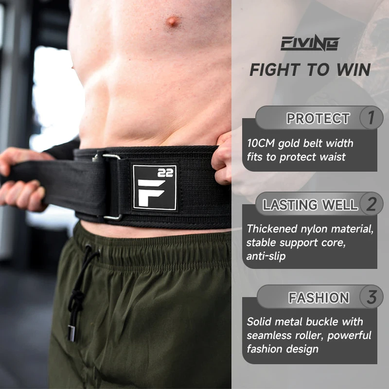Quick Locking Weightlifting Belt Adjustable Nylon Gym Workout Belts for Men and Women Deadlifting Squatting Lifting Back Support weightlifting belt