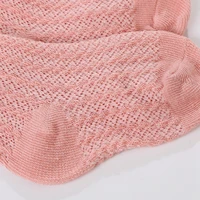 Mildsown Baby Girls Knee High Socks Soft Long Socks Thin Breathable Mesh Stockings with Bow for Infants Leg Warmers 0-3Years Old 5