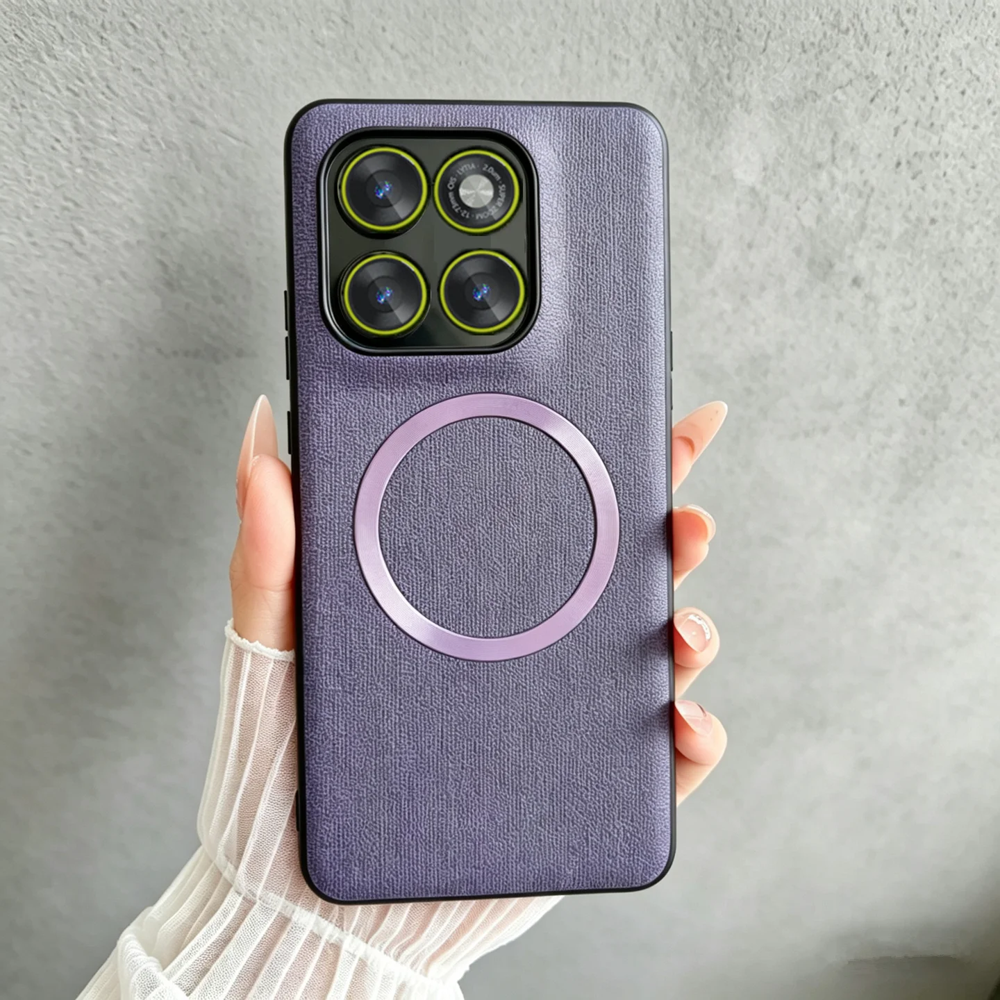 Advanced Business Fabric Texture Leather Case with Magsafe Wireless Charging Compatibility