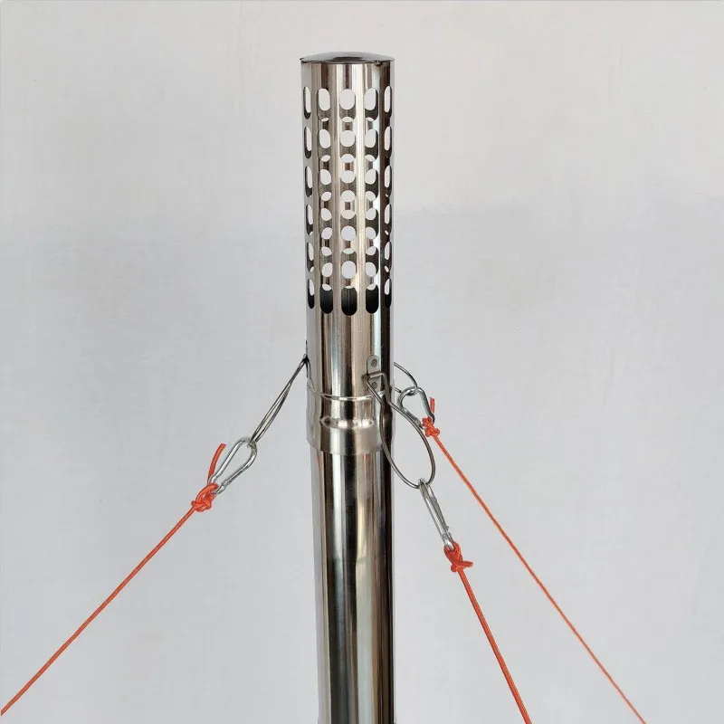 Stainless Steel Chimney Outdoor Household Rural Heating Smoke Exhaust Pipe Ventilation Camping Heating Stove Chimney Parts
