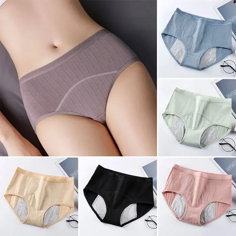 

Proof Women Briefs Pants Underwear Waist Period Menstruation High Menstrual Leak Panties For Female Physiological Cotton