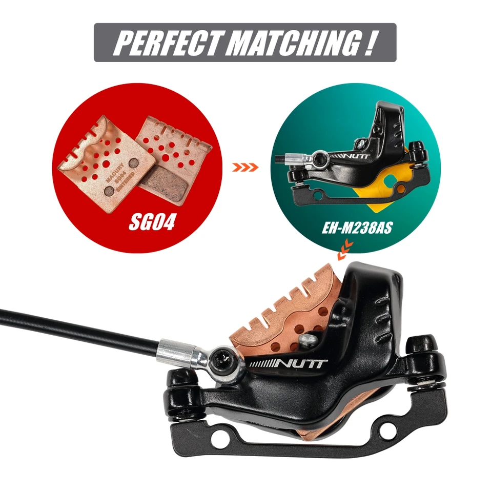 Keenso 4 Paires De Plaquettes De Frein à Disque 25,4 Cm Universelles Pour Scooter électrique, Accessoire En Métal à Base De Cuivre