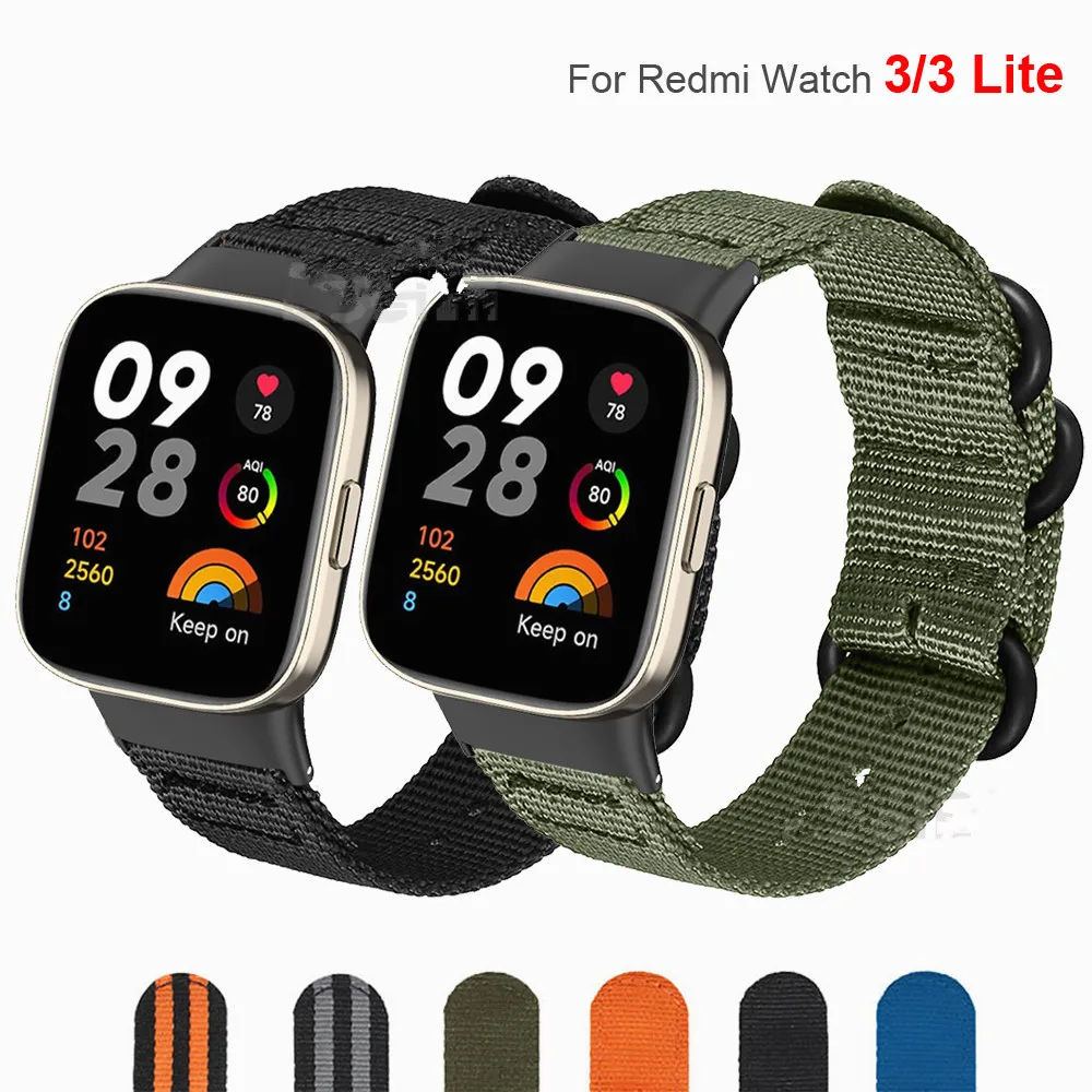 

Ремешок нейлоновый для Xiaomi Redmi Watch 3 Redmi Watch 2 lite MI Watch lite, спортивный мужской и женский браслет на запястье, петля для Mi Watch 3 Lite