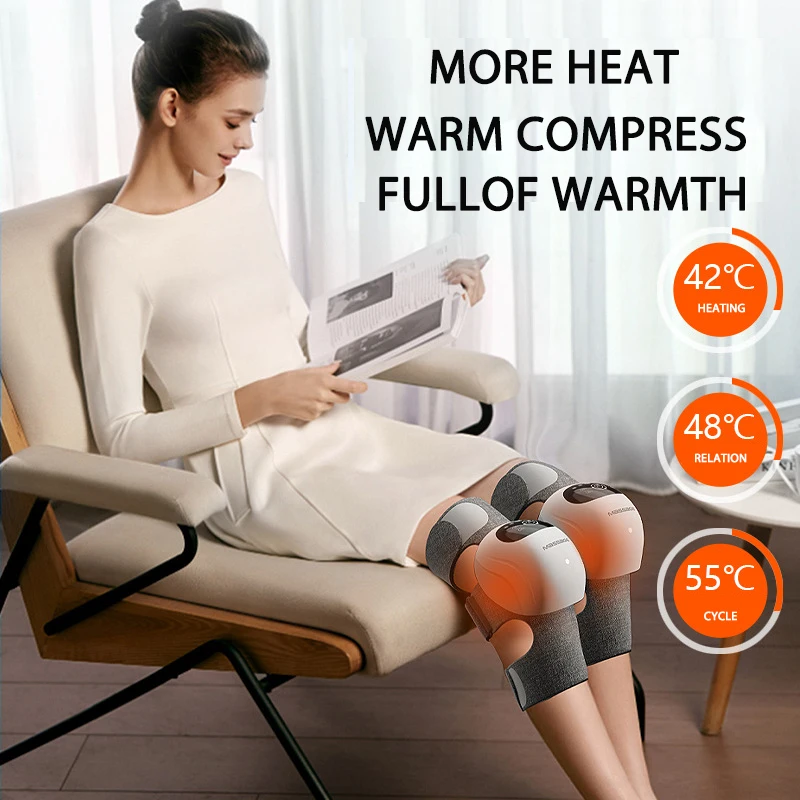 

Knee Massage Support Pads Heating Knee Massager Device Joint Physiotherapy Massage Device Hot Compress for Cramps