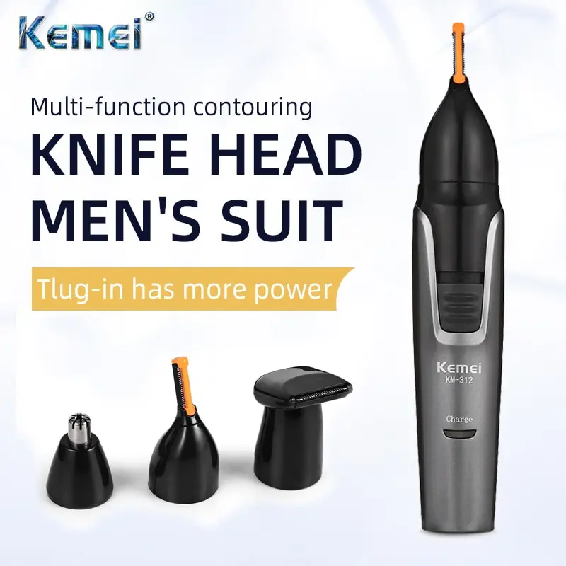 Nose Hair Trimmer 3in1 Rechargeable Nose Trimmer Beard Trimer for Men Micro Shaver Eyebrow Nose Hair Trimmer for And Ear Cleaner Grooming Set